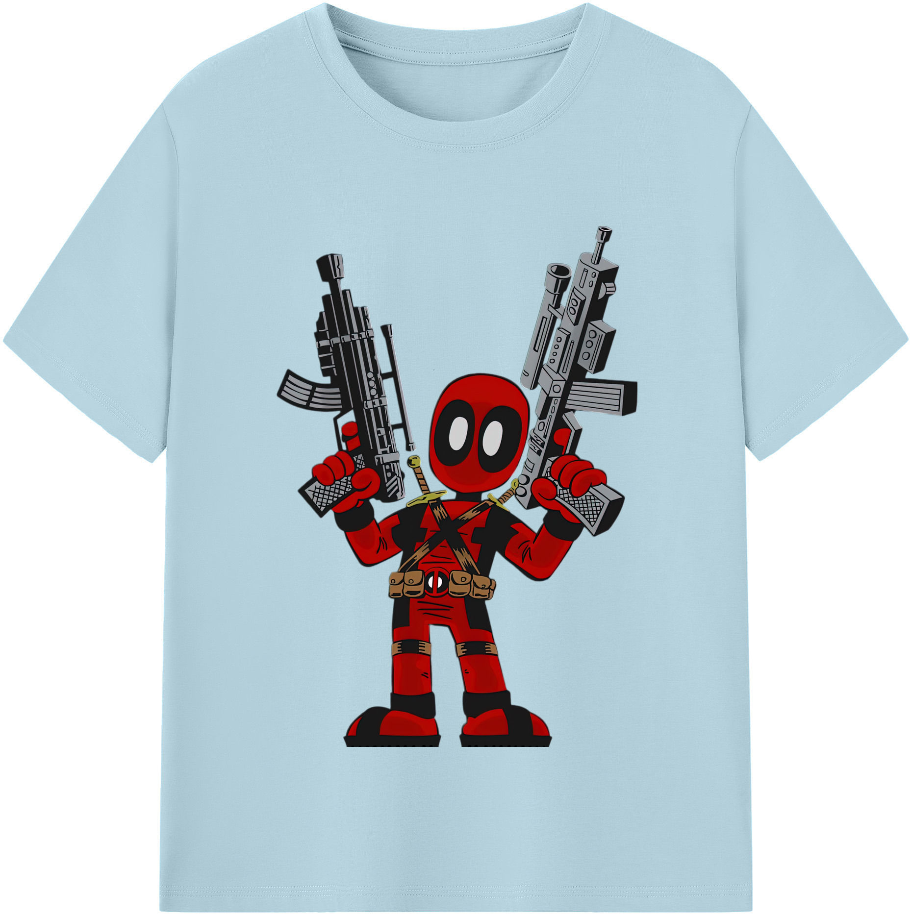 （画像用） Deadpool デッドプール 綿100％半袖Tシャツ（フロントプリント）